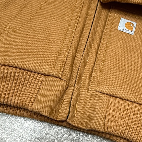 Carhartt Brown Hooded Insulated Baby Jacket 6 months Like New - Picture 4 of 7